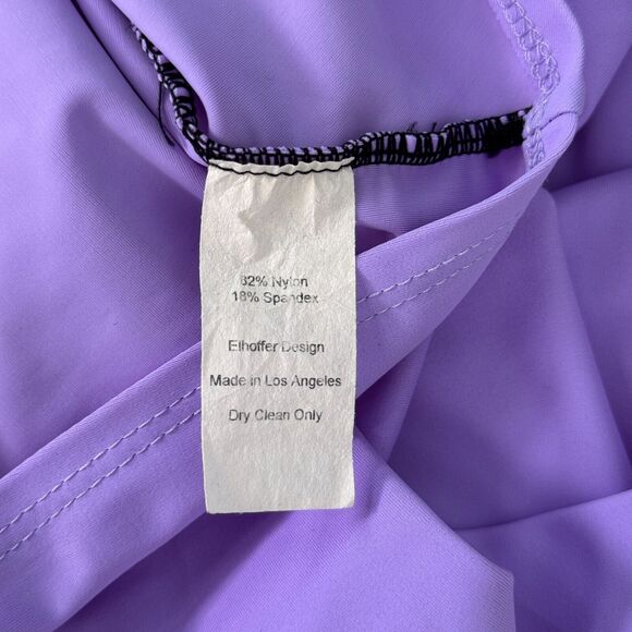 Elhoffer Wrap Dress Womens XL Essential Flutter Midi Cosplay Costume Lavender - Picture 8 of 11